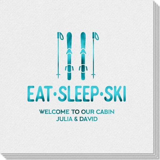 Eat Sleep Ski Linen Like Napkins